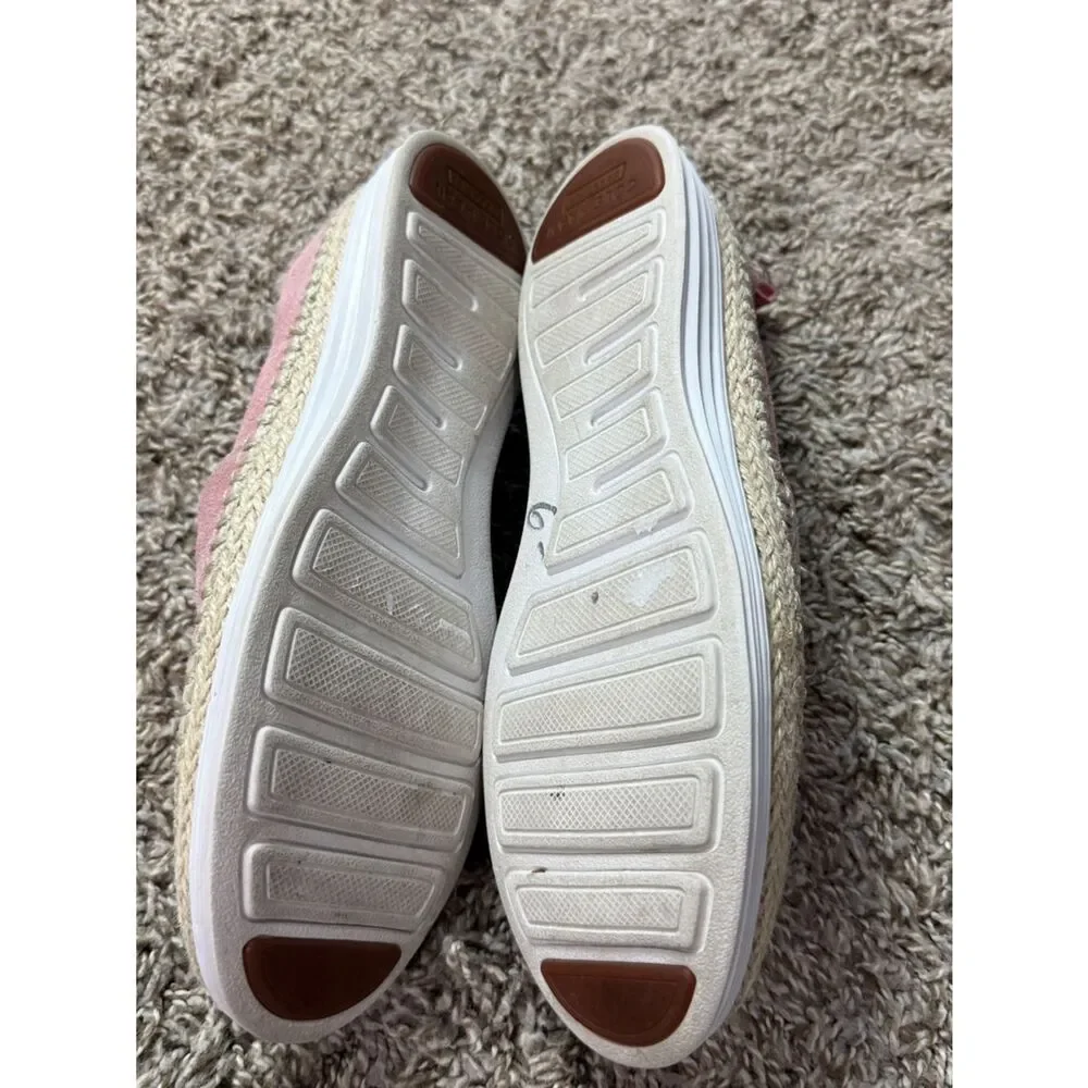 Cole Haan Pink Slip-On Suede Espadrille Flats